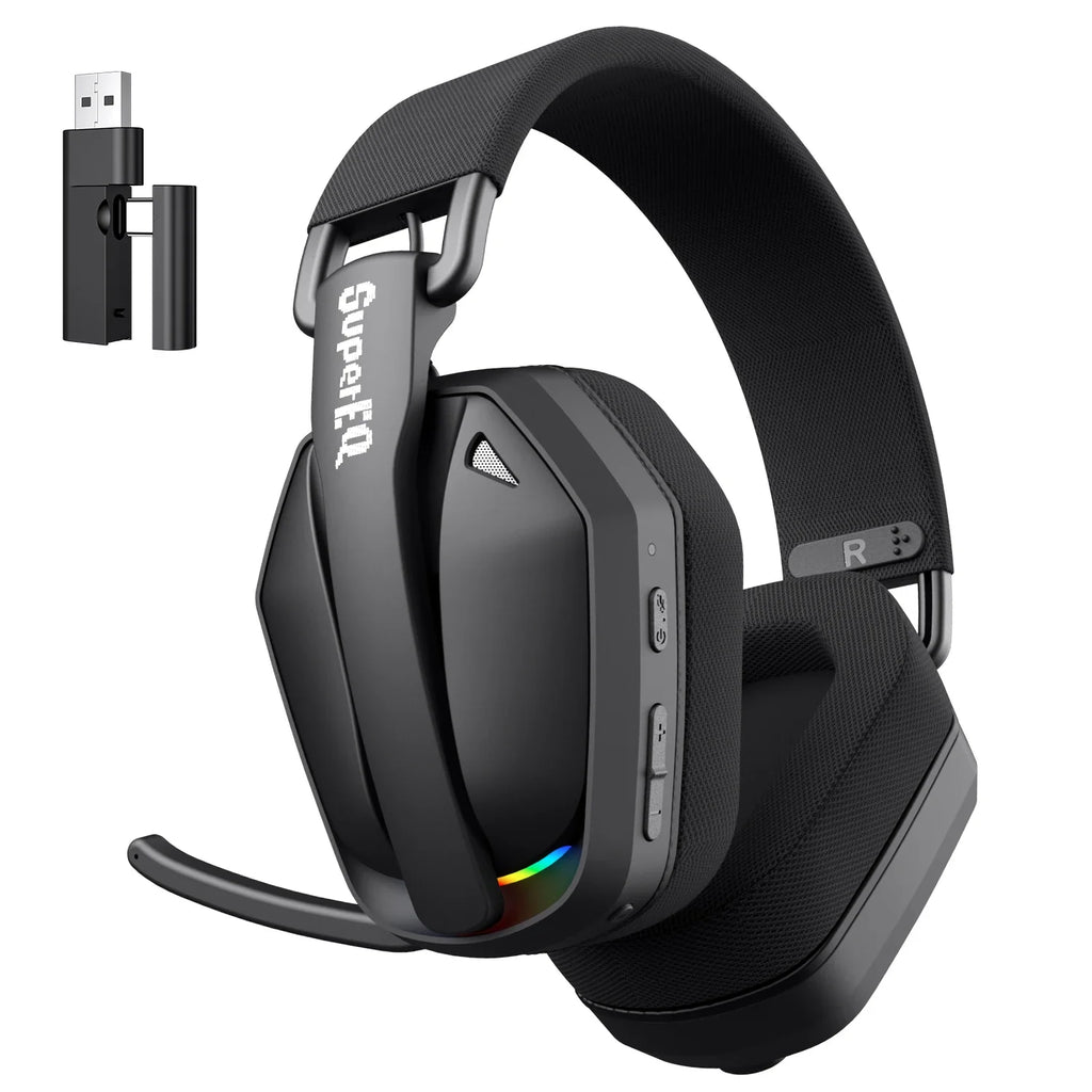EKSA G19BT 2.4GHz Wireless Gaming Headphones Ultra-light Bluetooth 5.4 Headset Gamer with Microphone for PC/PS5/Xbox