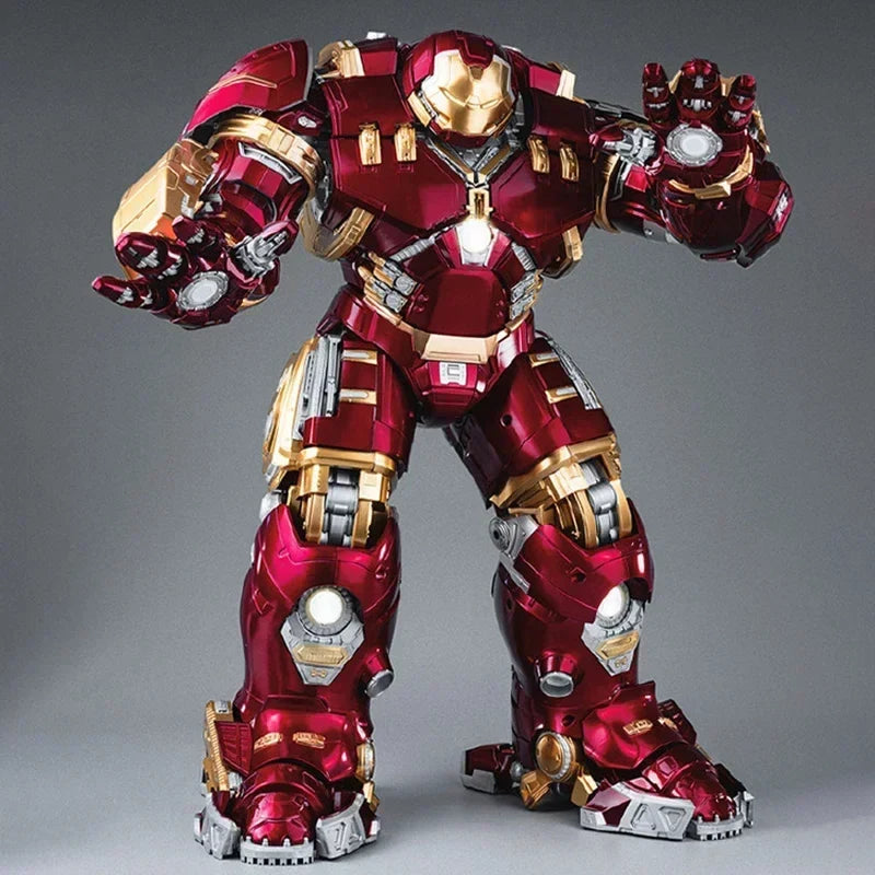 Fondjoy Marvel Anti-Hulk Armor Assemble Toy Movie Character Model 18 Inches Action Figures LED Can Emit Light Model Gift for Boy