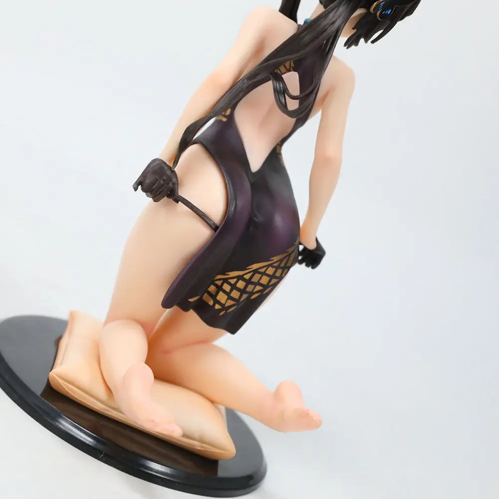 17cm Azur Lane Beautiful Girl Figure Ryuuge Kisaki Cheongsam Anime Collectible Model Pvc Desktop Ornaments Holiday Gifts Toys
