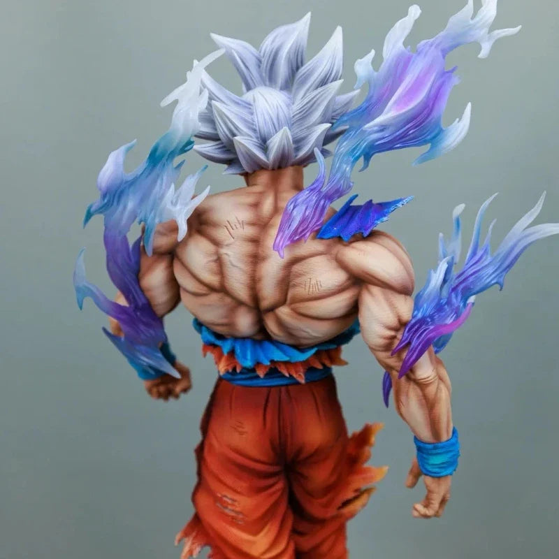 42cm Dragon Ball Ultra Instinct Goku Large Size PVC Figure Replaceable Double Head Statue Collectible Anime Model Toy Decor Gift