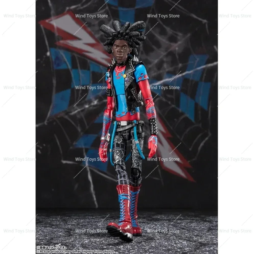 100% Original Bandai SH Figuarts Shf Spider Punk Man Action figure Across The Spider Verse Genuine In Stock Anime Figura Toys