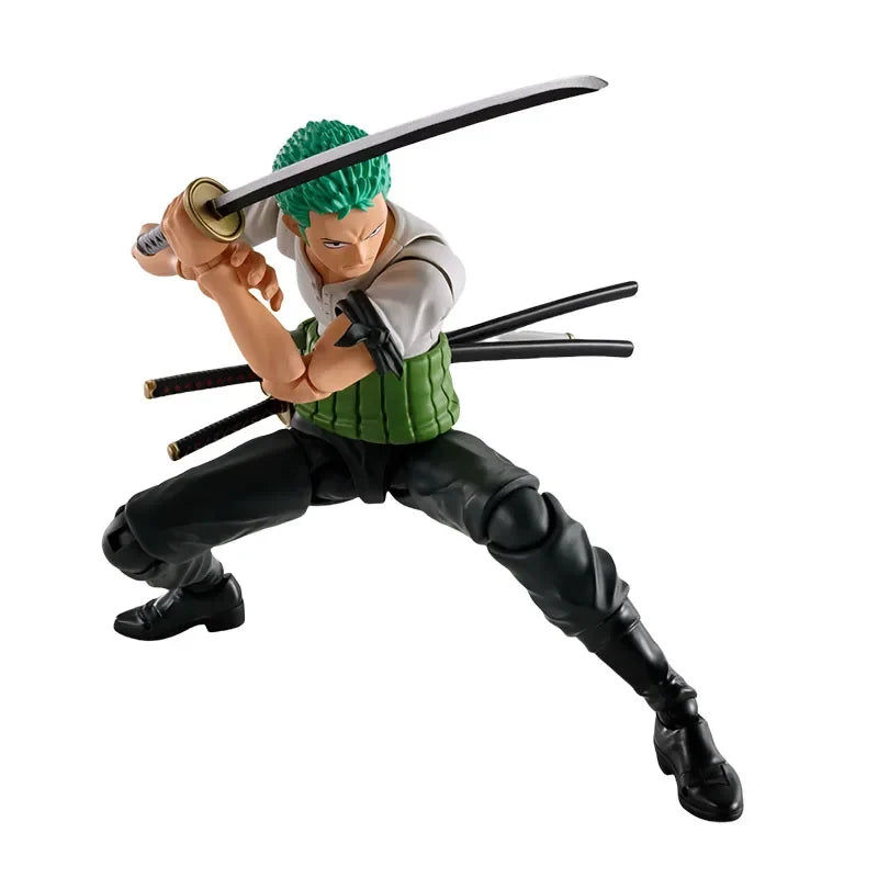 Bandai Genuine SHF ONE PIECE Roronoa Zoro -ROMANCE DAWN- 15cm Anime Action Figure Collectible Model Toys Ornaments Gift Children
