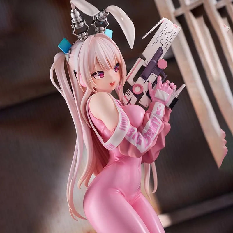 Superbunny Pink Anime Statue Cute Girl Figurine Trendy Decorative Collectible Artwork High-Quality Handmade Gift For Girls