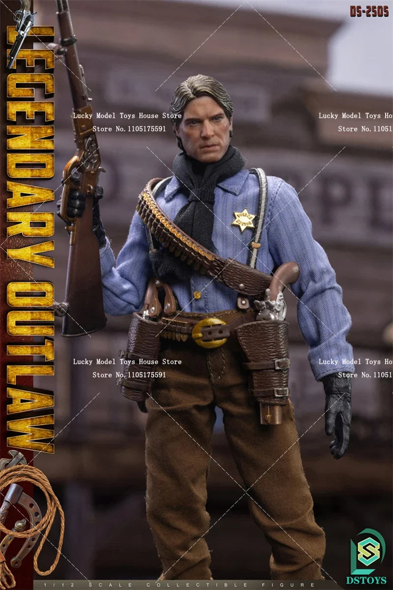 DSTOYS 1/12 Wild Cowboy Cloth Action Figure Clint Eastwood Peaceful Protector Movie Role Simulation 6inch DS-2505 Male Soldier