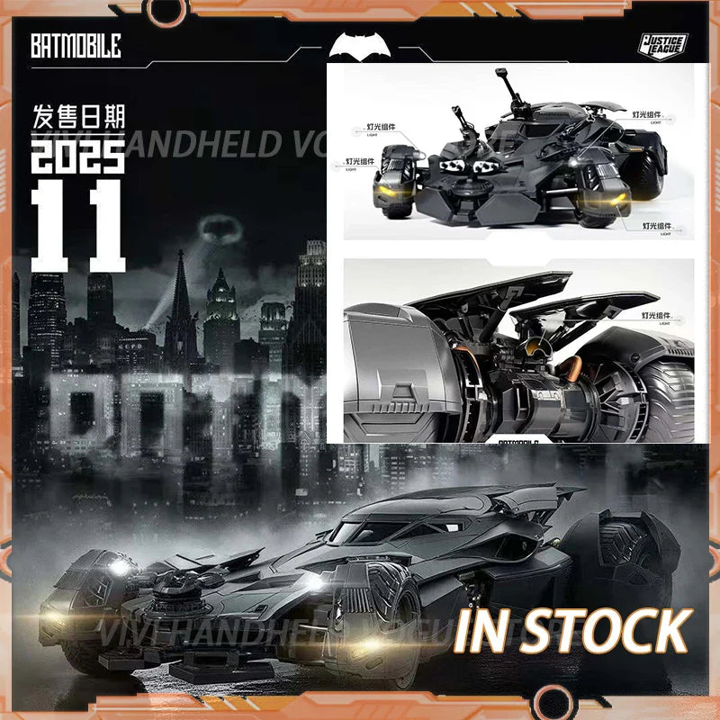 Auf Lager Xiwanshe BATMOBILE 1/12 BAUSATZ Bewegliche Modellspielzeuge Batman Mit LED-Batmobil