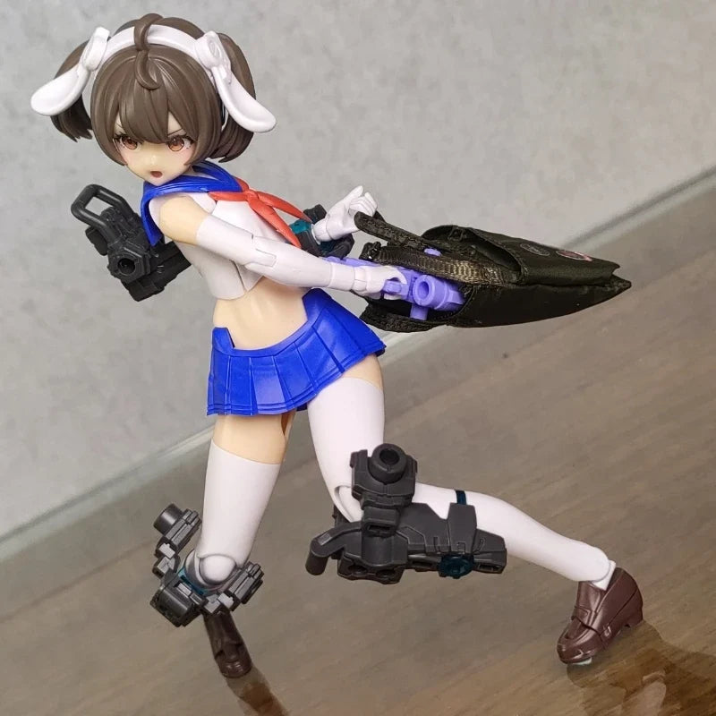 Original Kp682 13cm Assembled Model Goddess Device Machine Gunner X01 Reissue Buster Doll Anime Action Figure Model