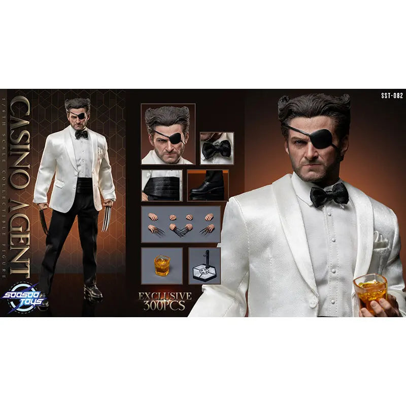 Soosootoys SST082 Casino Wolverine Action Figure Original Collectible High Detail Costume Sculpt Movable Joints Display Toy Gift
