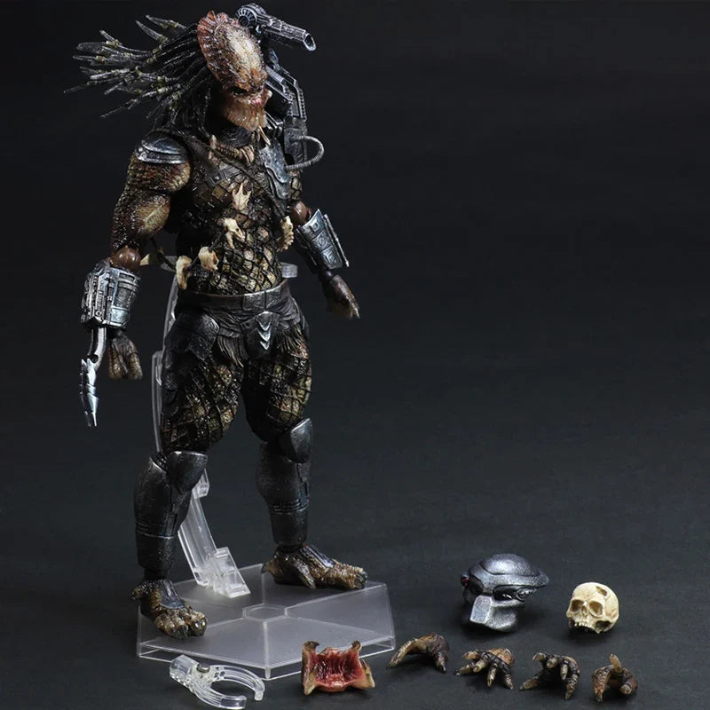 Play Arts Kai Predator Action Figure Replacement Parts Movable Hands Helmet Open Mouth Skull Accessories For Serious Collectors