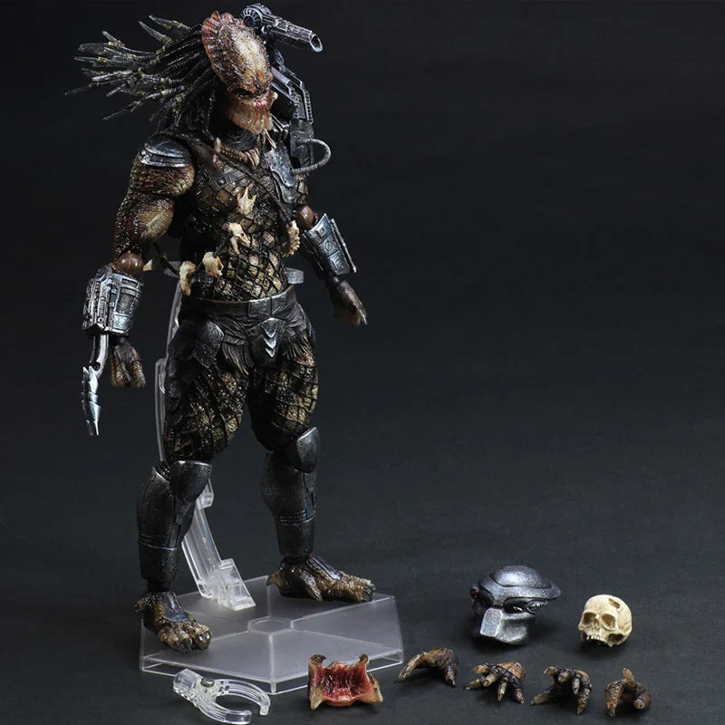 Play Arts Kai Predator Action Figure Replacement Parts Movable Hands Helmet Open Mouth Skull Accessories For Serious Collectors