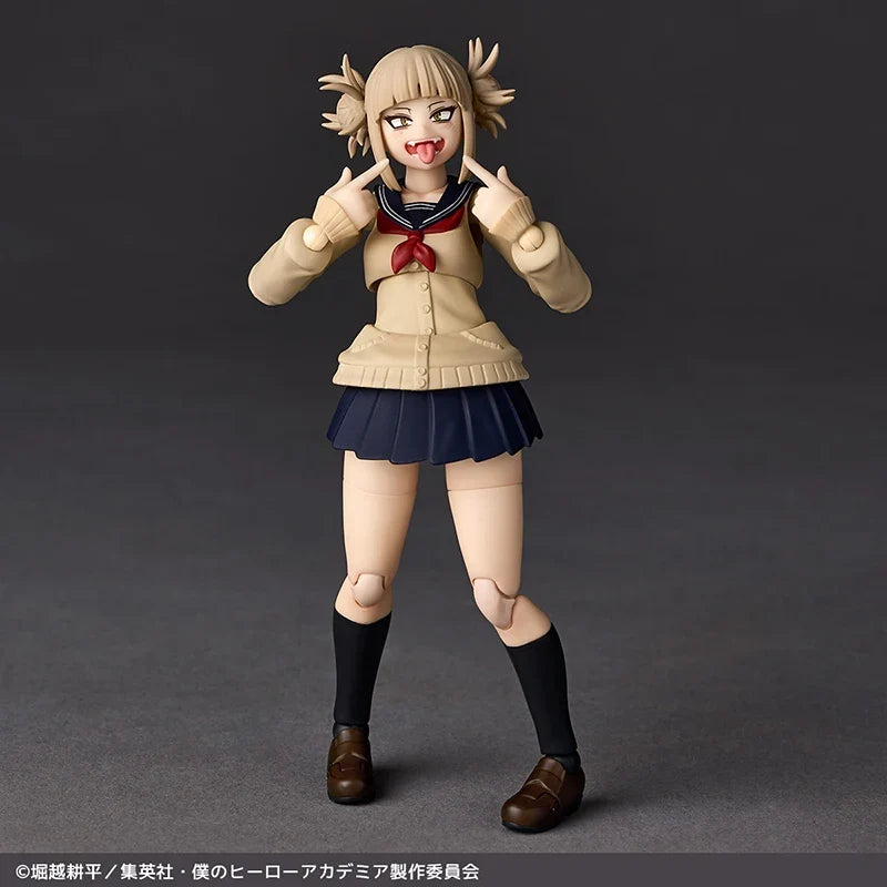 100% Original Kaiyodo Amazing Yamaguchi Revoltech NR072 My Hero Academia Himiko Toga Genuine In Stock Figure Model Toys
