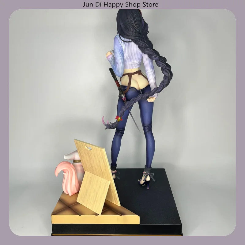 Raiden Shogun/Yae Miko Large Figure Casual Outfit Standing Pose Anime Figure Model Statue Collection Desktop Decoration Toy
