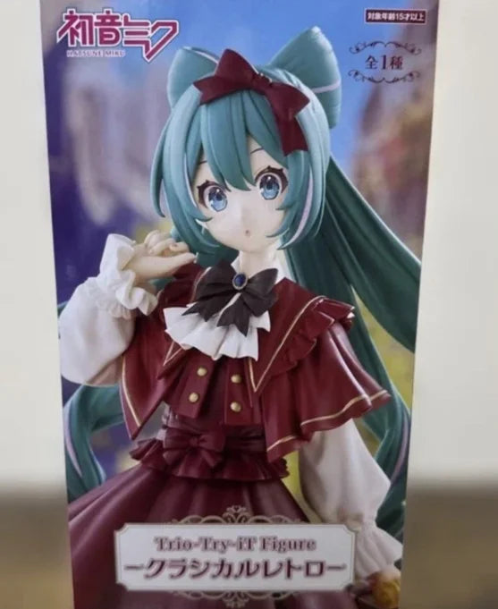 New Orginal Furyu Trio-Try-It Vocaloid Hatsune Miku Classical Girl Anime Figures Exquisite Kawaii  Desktop Ornament Xmas Gift