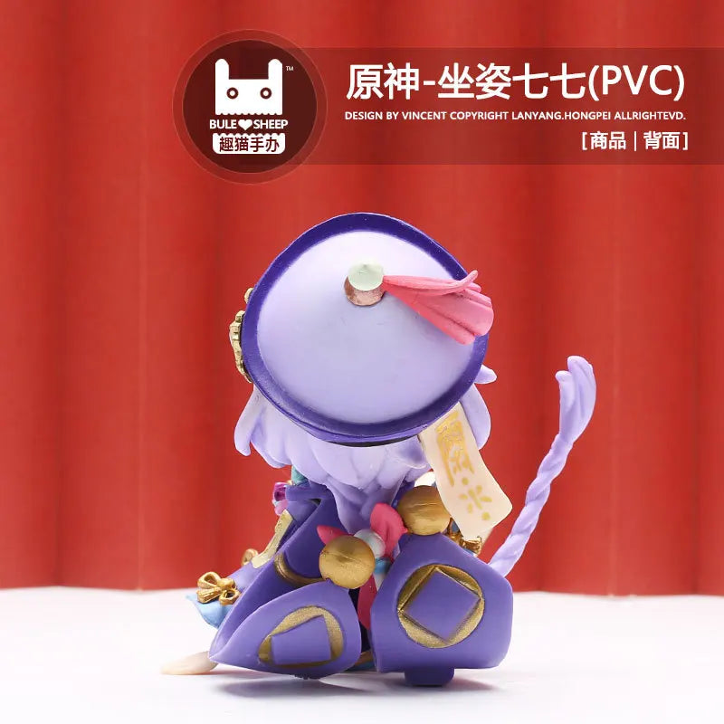 13CM Anime Game Genshin Qiqi Figure Three Poses Cute Model Q Version Toy Gift Collection Aciton Figure PVC Birthday Gifts