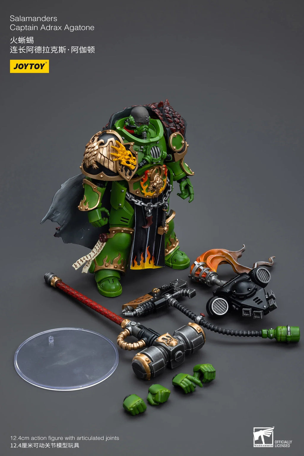 JOYTOY 40K 1/18 Salamanders Captain Adrax Agatone Action Figures Model Gift for Collection