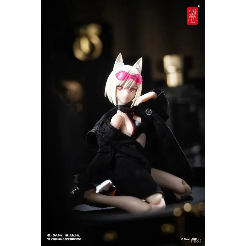 Snail Shell Original Snowdrop Flower Plan Black Swimsuit Form WOLF-001 Swift Wolf Set Anime Handmade Collectable Action Toys