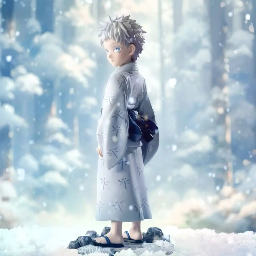 Anime Jujutsu Kaisen Childhood Kimono Q Version Satoru Gojo Figure Action Models Collectible Statue Doll Ornament Toys Gifts