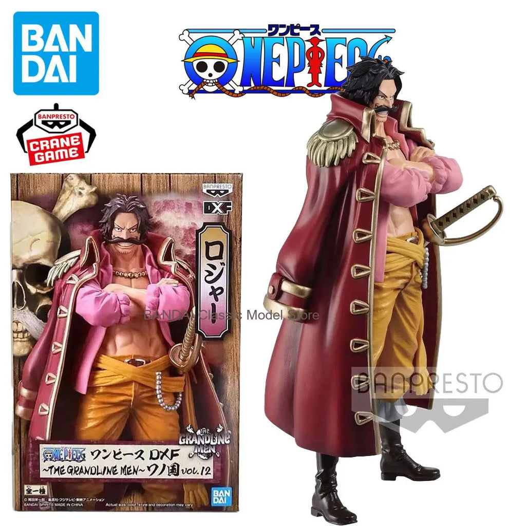 Original Genuine Banpresto  One Piece DXF 17cm Gol D Roger Wanno Country PVC Action Figure  Anime Model Figurines Toys Gift