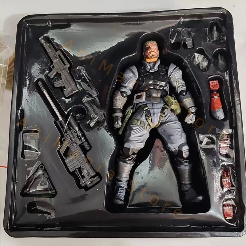Kaiyodo Metal Gear Solid V Snake Action Figure Revoltech The Phantom Pain Snake Figurine PVC Collection Ornament Model Toys 15cm