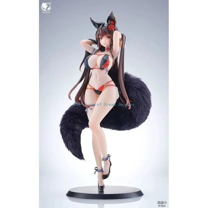 In stock Original BearPanda Rose Bara Chasing Eye Figure Cute Little Fox Girl Anime Ornament 1/6 27.5cm Ornament Gift