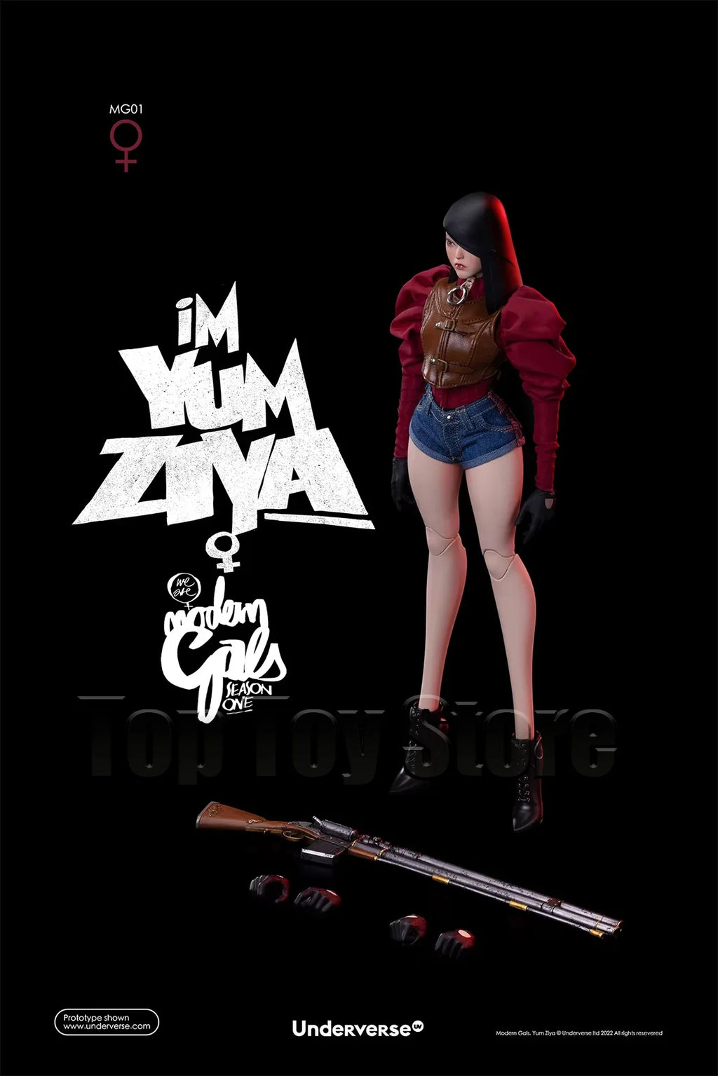 Underverse MODERN GALS Series YUM ZIYA 1/6 Collection Action Figure 30CM Full Set Collectible Model Toys Gift