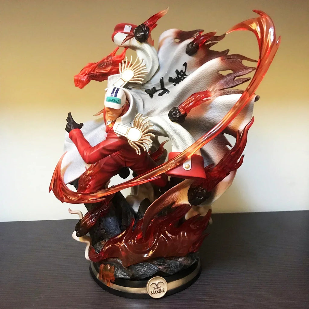 One Piece Anime Figure The 3 Admirals Akainu Sakazuki Battle Ver. Gk Pvc Action Statue Collectible Model Kids Toys Doll Gift