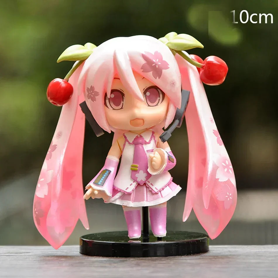 Anime Hatsune Miku Action Figures Set Mini Q Version Character PVC Model Table Decorations Ornaments Collectible Toys Gifts