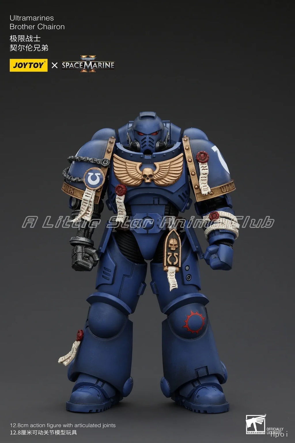 JOYTOY 1/18 Action Figure Warhammer 40k Space Marine Ultramarines Brother Chairon Model Collection Toy