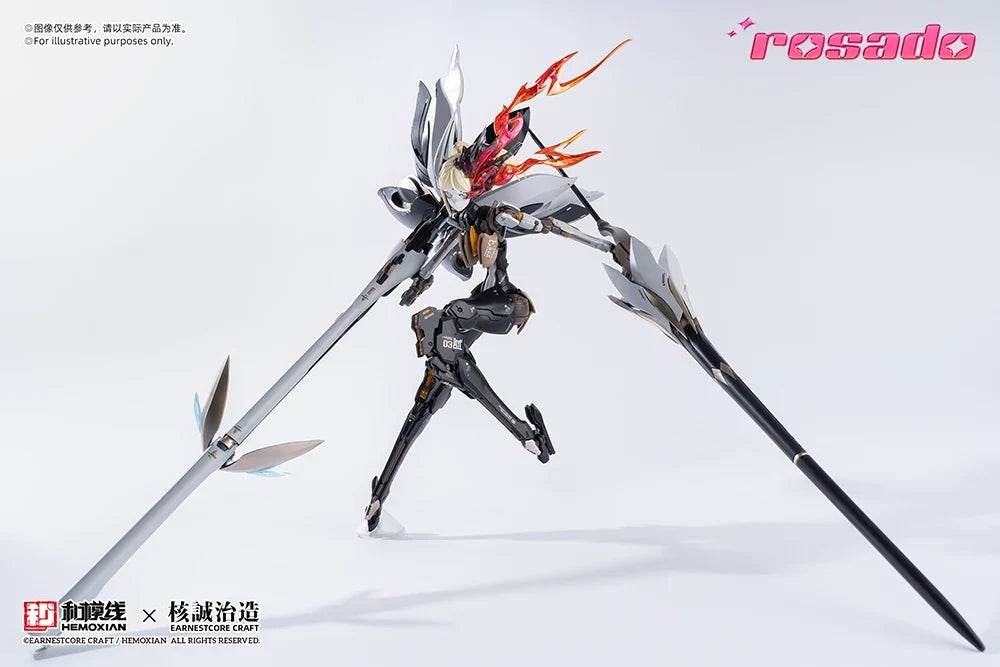 Hemoxian Rosado Action Figure Rosado Plan Anime Figurine Assembly Model Statue Dolls Collection Customized Toys Gift