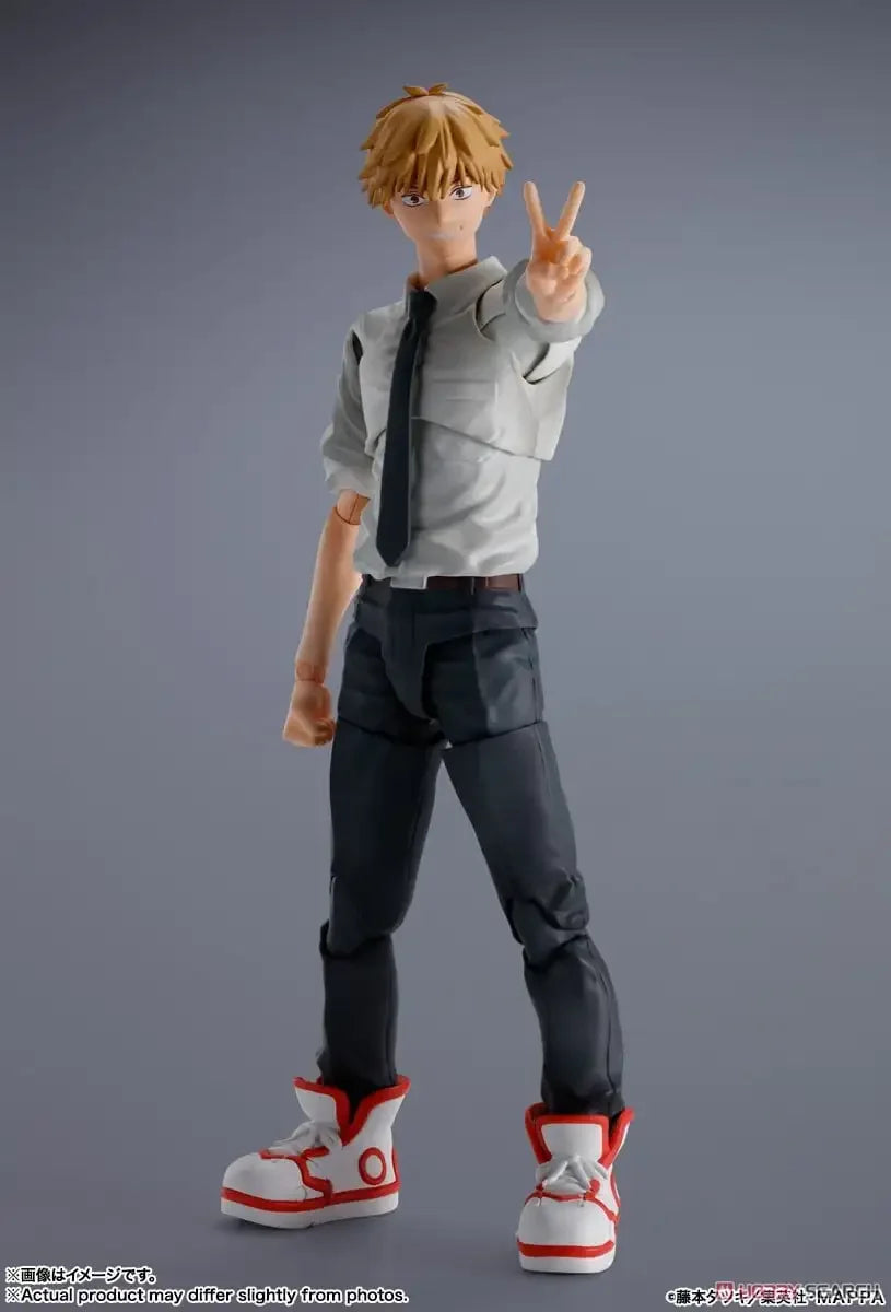 In Stock Bandai S.H.Figuarts SHF Denji Pochita Normality Ordinary Costume Anime Action Figure Toy Gift Model Collecting Hobby