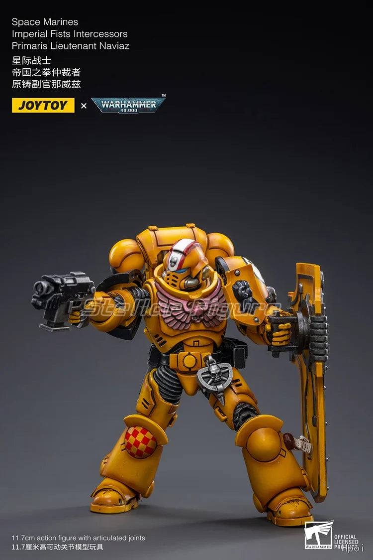 【SF】JOYTOY 1/18 Action Figure  Space Marines Imperial Fists Intercessors Primaris Lieutenant Naviaz Model Toys Gifts