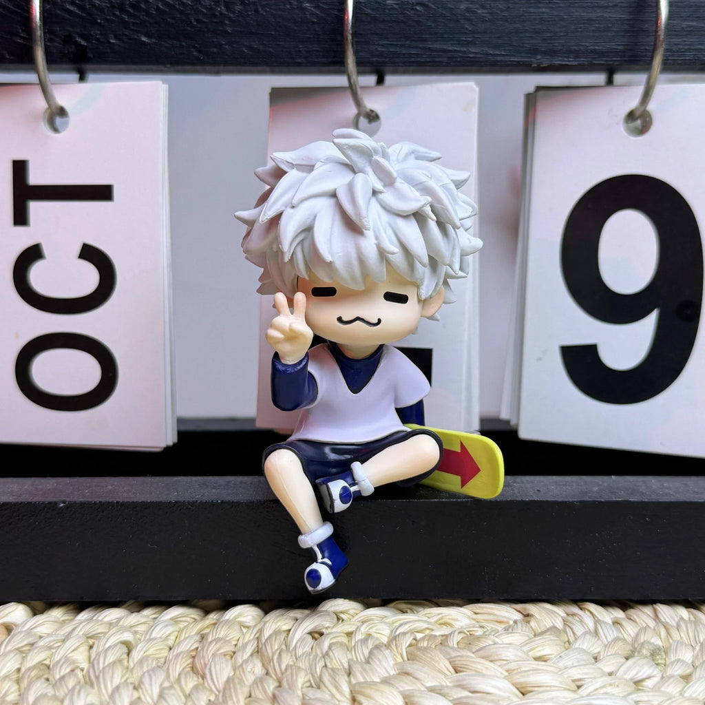 HUNTERxHUNTER Cartoon Q-Version Cat KILLUAZAOLDYECK Anime figure Doll Toys Desktop Ornament decor Collect Model Garage Kit Gifts