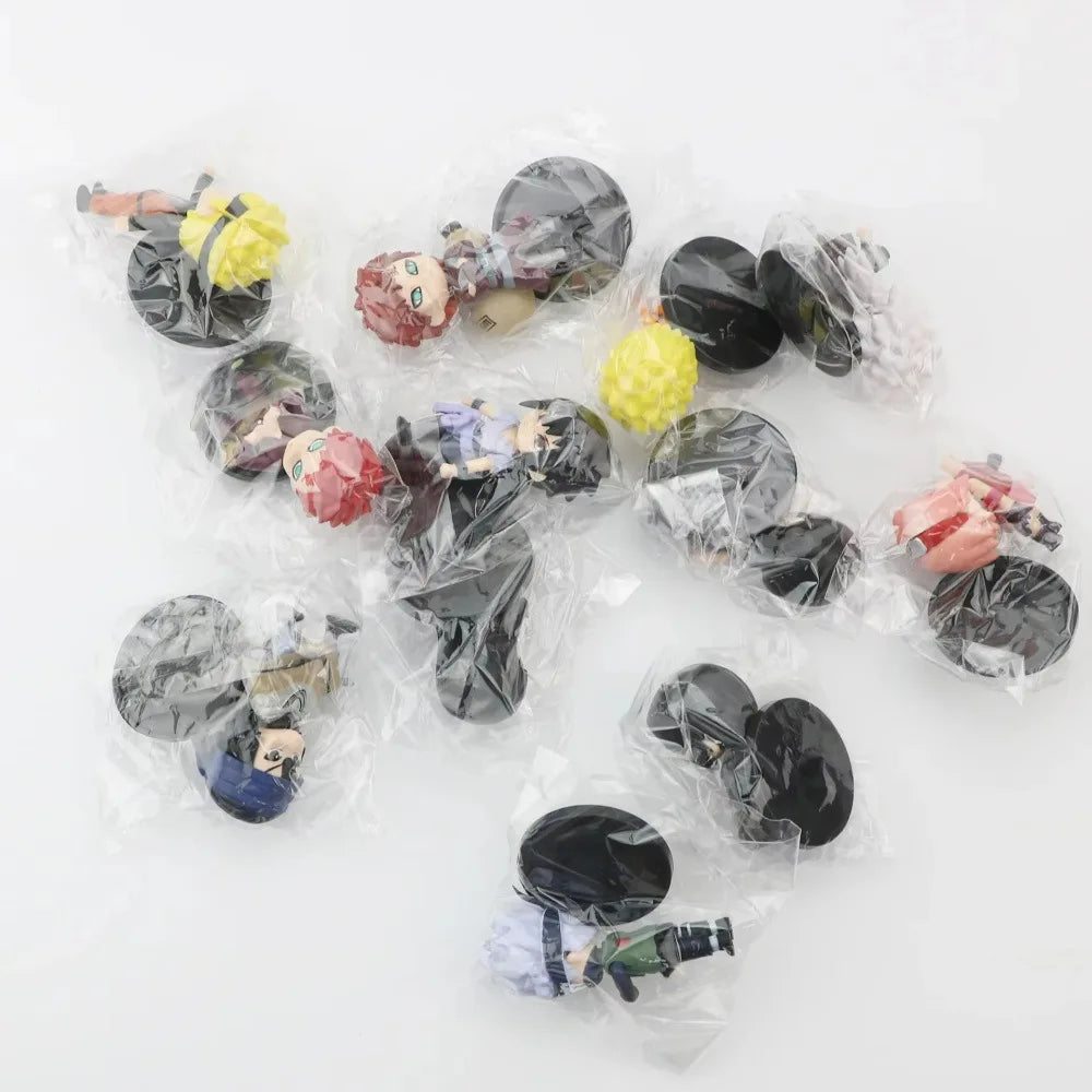 7cm 12pcs/set Anime Naruto Figure Model Toy Q Version PVC Shippuden Hinata Sasuke Itachi Kakashi Gaara Action Figure Statue Toy