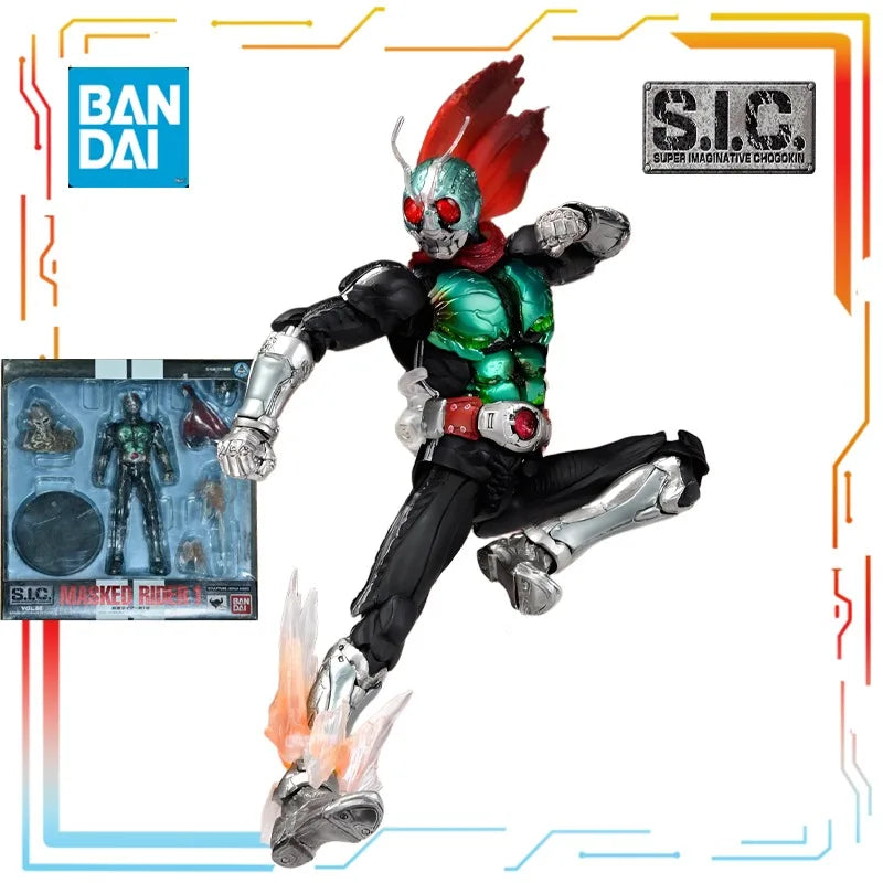 Bandai Original S. I.C. Finished Product Movable Doll Kamen Rider Anime Kamen Rider New No.1 Toys Model Festival Gift for Boys