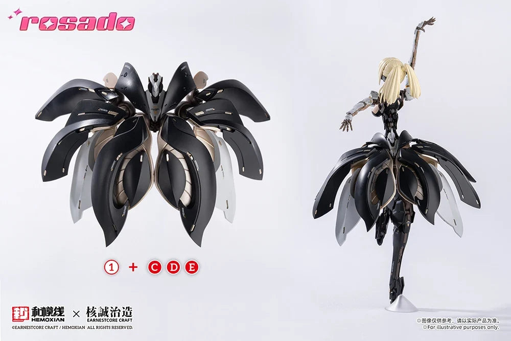 Hemoxian Rosado Action Figure Rosado Plan Anime Figurine Assembly Model Statue Dolls Collection Customized Toys Gift