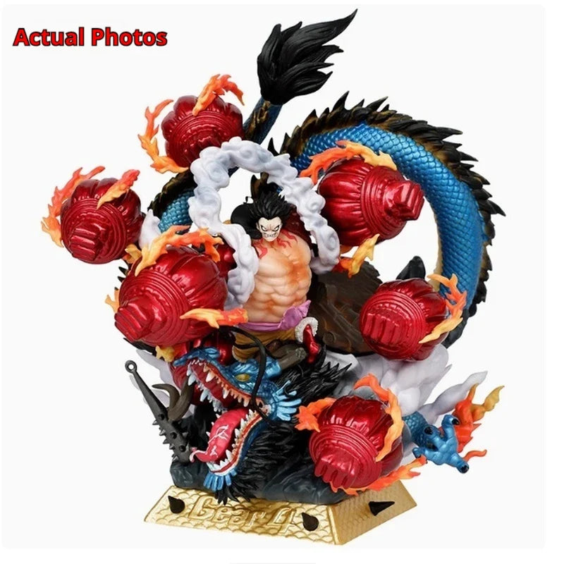 One Piece Th Tianhui Gear 4 Luffy Figure Dragon Form Kong Organ Scene Gk Statue Gear 4 Snake Man Pvc Model Collectible Toys Gift