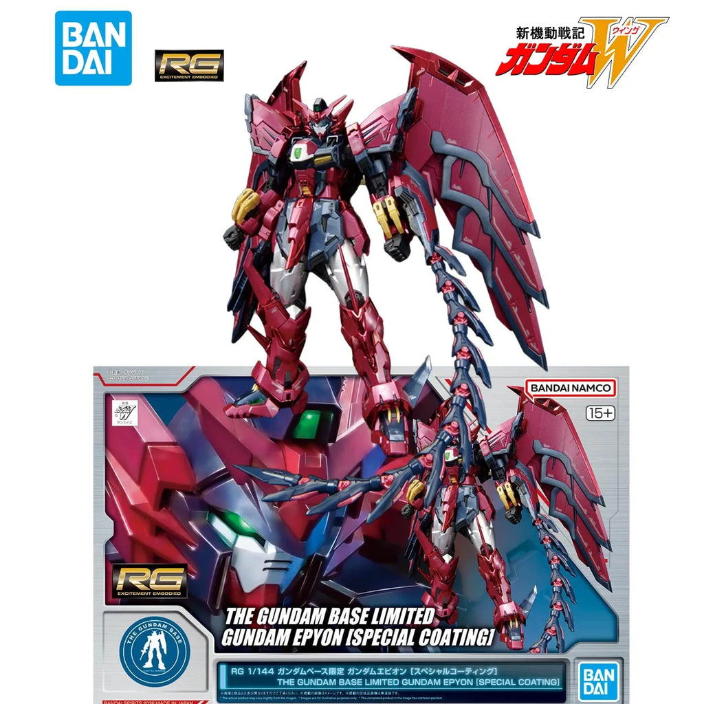 Auf Lager Bandai RG 1/144 Gundam Base Limited Gundam Epyon [Special Coating] Figuren Anime Modell Original verpackt Spielzeug Geschenk