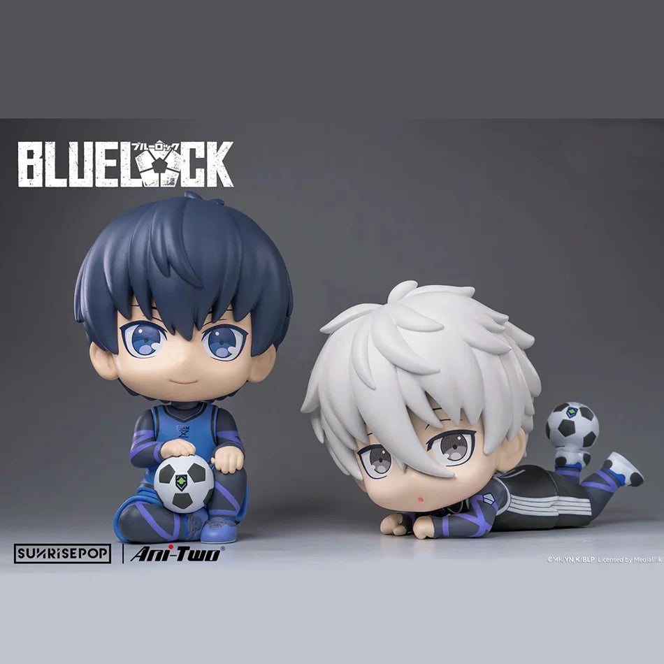 Blue Lock Kawaii Nagi Yisagi Isagi Yoichi Sitting Action Figure Doll Tabletop Model Anime Peripheral Creative Birthday Gift Toy