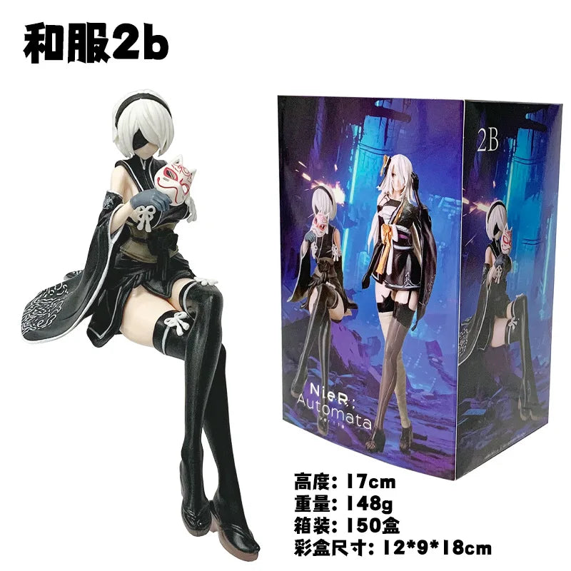 Yorha No.2 Type B Anime Girl Figure Ver1.1a Model A No.2 Kimono Action Figure Collection Modle Toy  Boy'S Birthday Gift