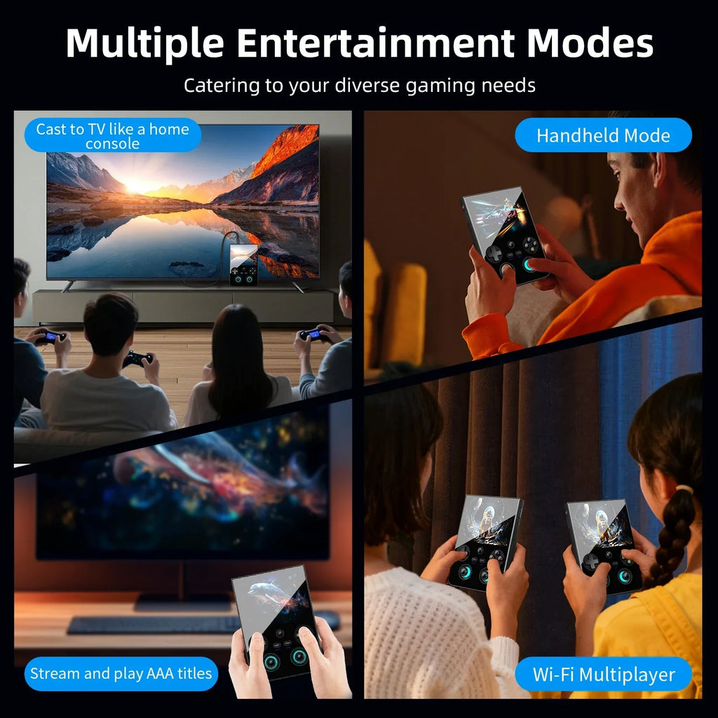RG477V Handheld Game Console 4.7'' LTPS 120Hz Touchscreen Dimensity 8300 Android 14 27W Fast Charging AI Video Game Player Gifts