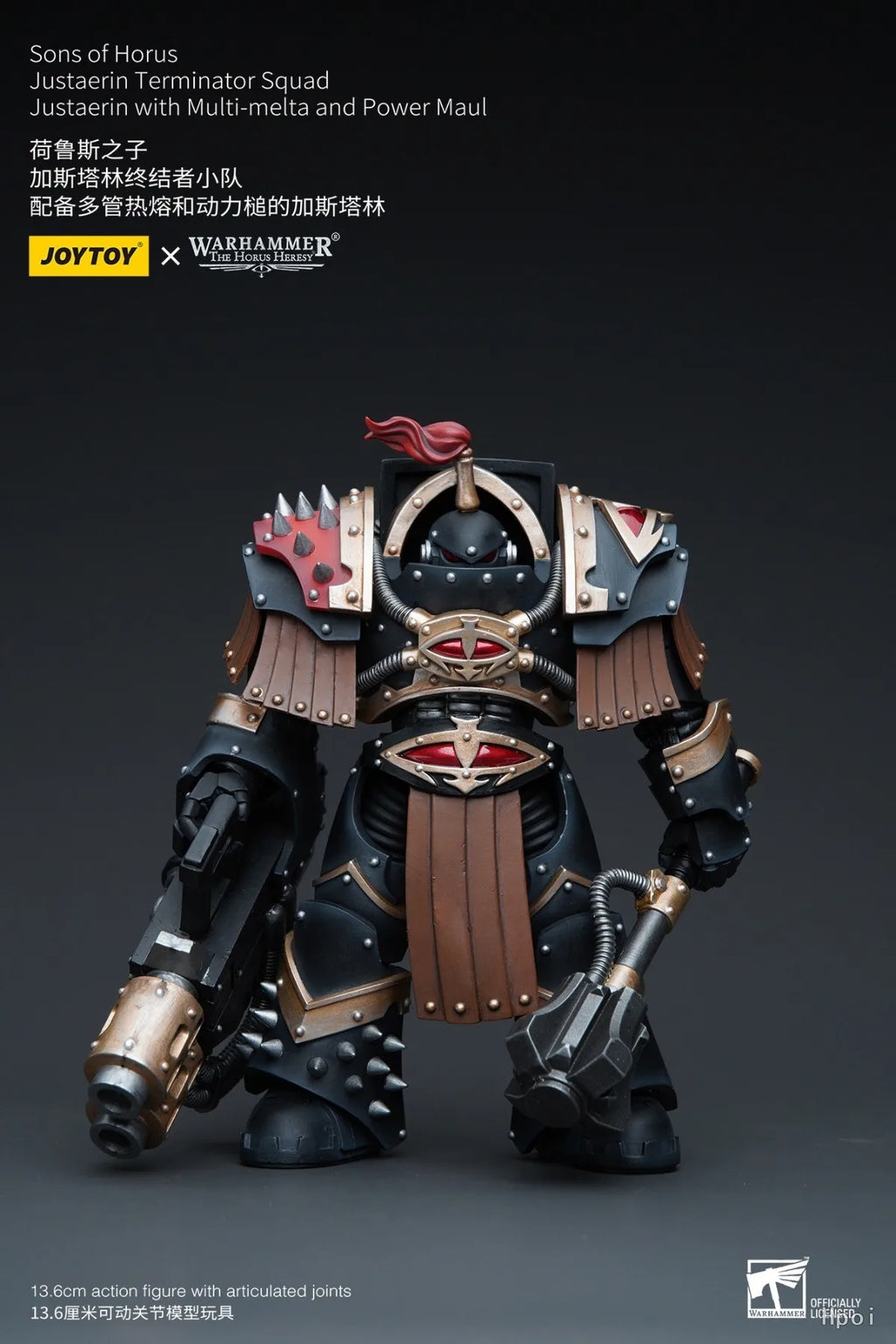 【Original】JOYTOY Warhammer 40K The Horus Heresy Sons of Horus Justaerin Terminator Squad Justaerin with Multi-melta Power Maul