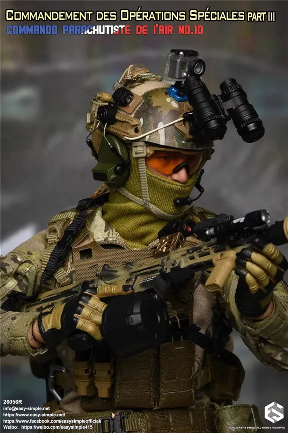 1/6 Easy&Simple ES 26056R Commandement Des Operations Part III Commando Parachutiste Soldier Moveable Action Figure For Collect