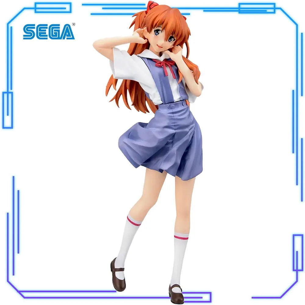 In Stock SEGA Original Genuine Anime Neon Genesis Evangelion XStellar Soryu Asuka Langrey Uniform Ver 21cm Model Toy Figure Gift
