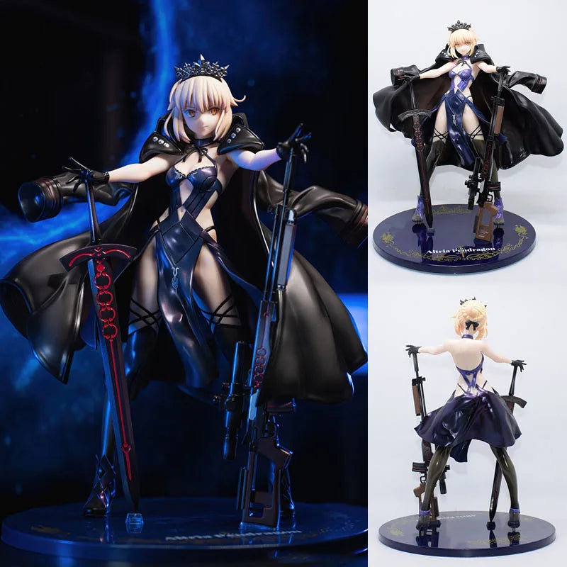 25cm Action Figures Fate Figures Saber Figures Saber Alter Stay Night Figurine Pvc Models Game Statue Collection Toys Kids Gifts