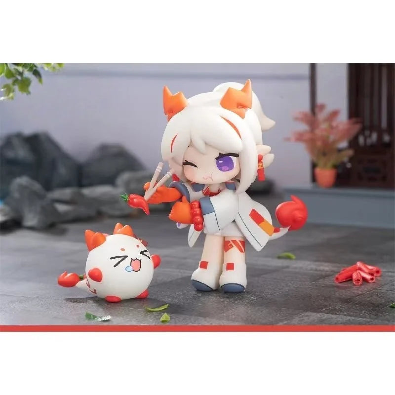 Apex Toys Arknights Have Some Dessert Q Version Series Nian Ling Dusk Action Figure Model Collectible Toys Gift Series Ornaments