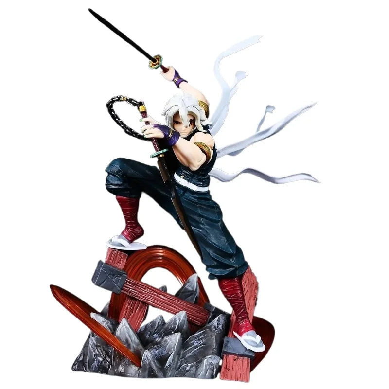 Demon Slayer Gk Tengen Uzui Dual Head Sculpt Static Statue Desktop Ornament Pvc Anime Fugure Model Toys Collection Trendy Gifts