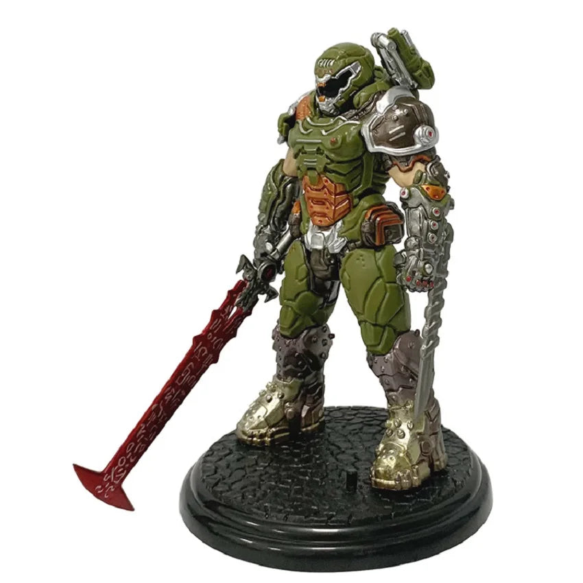 21cm Doom Slayer Eternal Demon Hunter Arkham Standing Posture Collectible Model Desktop Ornament Doll Pvc Toy Gifts