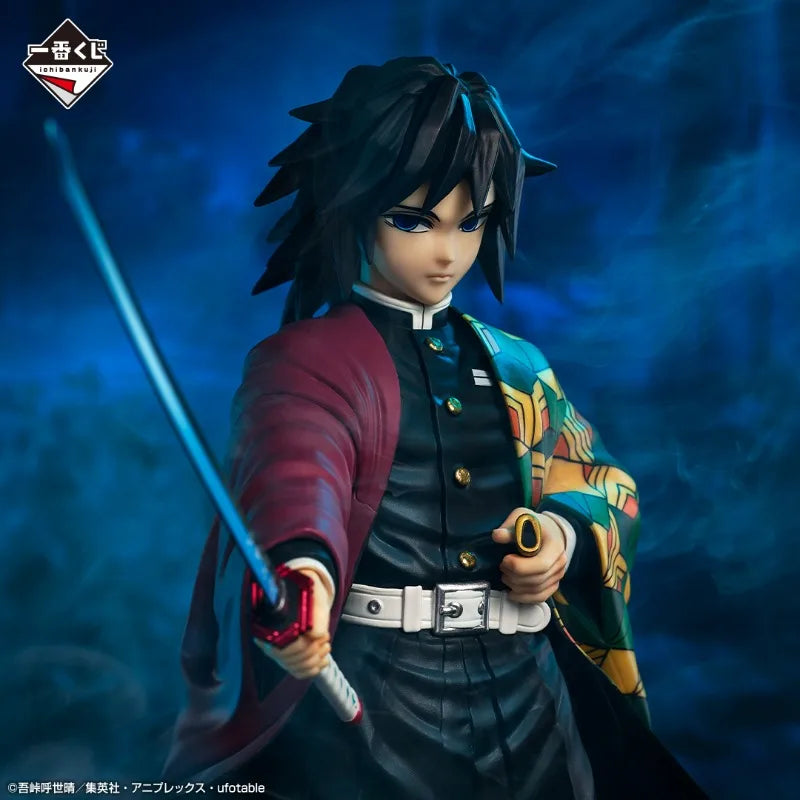 In Stock Original BANDAI Ichiban Kuji Demon Slayer Shinazugawa Sanemi Iguro Obanai Tomioka Giyuu Sabito Anime Figures Toy Gifts