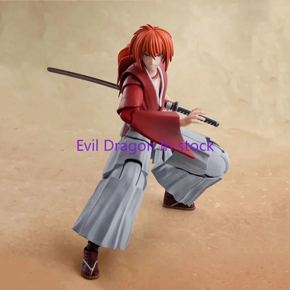 100% Original Bandai Sh Figuarts Shf Himura Kenshin Action Figures Anime Model Toys Figura Collection Gifts in Stock