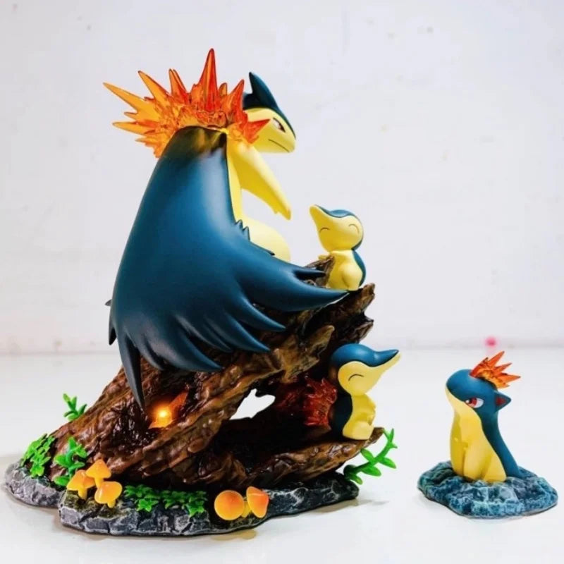 Anime Pokemon Typhlosion Figures A Day With Benny Collect Pvc Model Statue Desk Decoration Collection Children Birthday Gift Toy