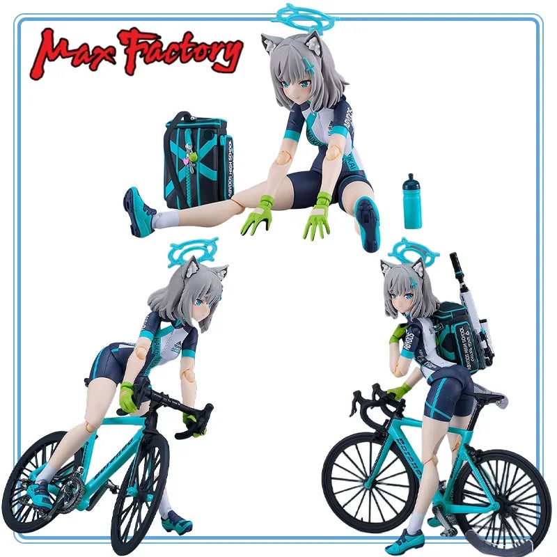 Original Max Factory Blue Archive Sunaookami Shiroko Figma #644-DX Cycling DX Edition Anime Garage Kit Action Figure Toy Model